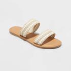 Women's Kimmy Wide Width Slide Sandals - Universal Thread Cream
