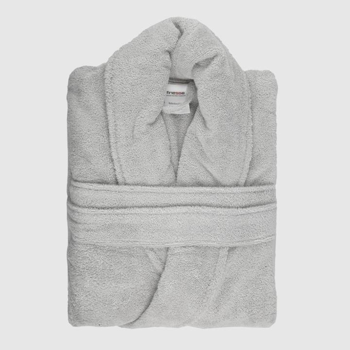 S Finesse Shawl Bathrobe Silver - Trident Group