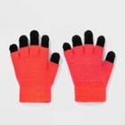 Girls' 3-in-1 Solid Gloves - Cat & Jack Neon Pink
