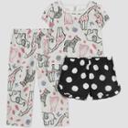Carter's Just One You Toddler Girls' 3pc Zoo Animal And Polka Dots Pajama Set - Black
