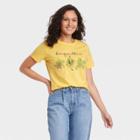 Zoe+liv Women's Hang In There Plants Short Sleeve Graphic T-shirt - Yellow