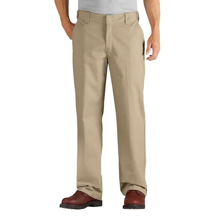 Dickies Men's Relaxed Straight Fit Comfort Waist Flex Twill Pants- Desert