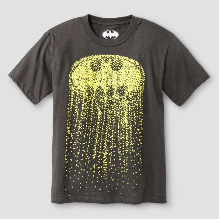 Dc Comics Boys' Batman Logo Graphic T-shirt - Charcoal Heather