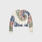 Women's Tie-dye Reverse Fleece Pullover - Wild Fable Olive Green Xs, Green Green
