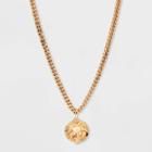 Lion Medallion Charm Chain Necklace - Wild Fable Gold