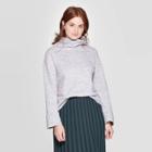Women's Regular Fit Long Sleeve Turtleneck Pullover - A New Day Gray M, Women's,
