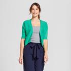 Women's Short Sleeve Cardigan - A New Day Jade (green)