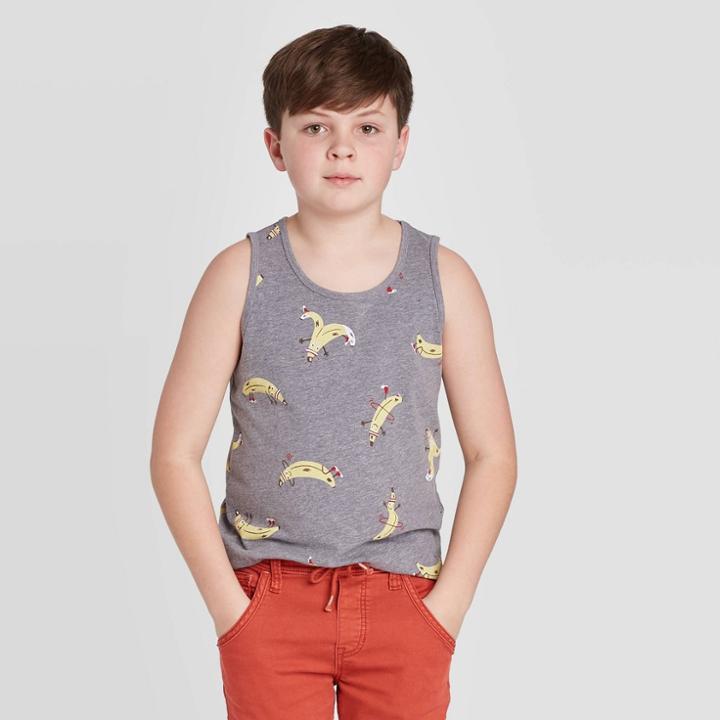 Boys' Graphic Tank Top - Cat & Jack Gray
