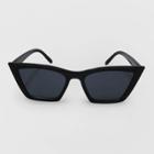 Women's Cateye Plastic Silhouette Sunglasses - Wild Fable Black, Women's,