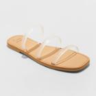 Women's Wren Triple Strap Sandals - A New Day Clear