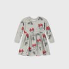 Disney Toddler Girls' Minnie Mouse Fleece Long Sleeve Dress - Gray