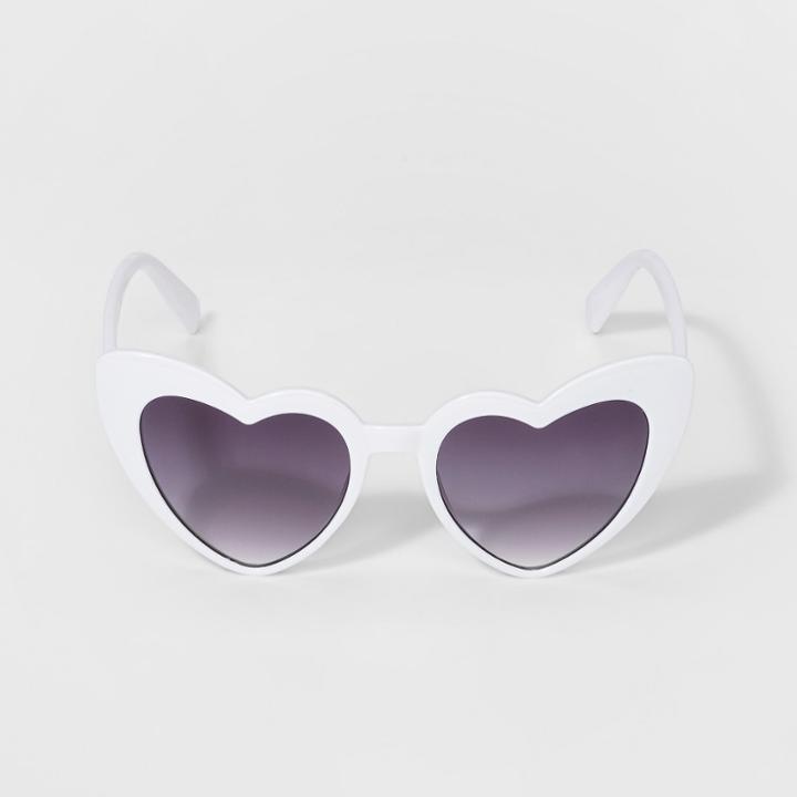 Girls' Heart Sunglasses - Art Class White