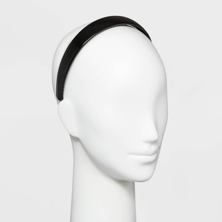 Target Wide Pu Cover Plastic Headband - Wild Fable Black