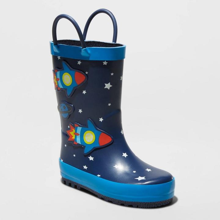Toddler Boys' Jalil Rain Boots - Cat & Jack Navy