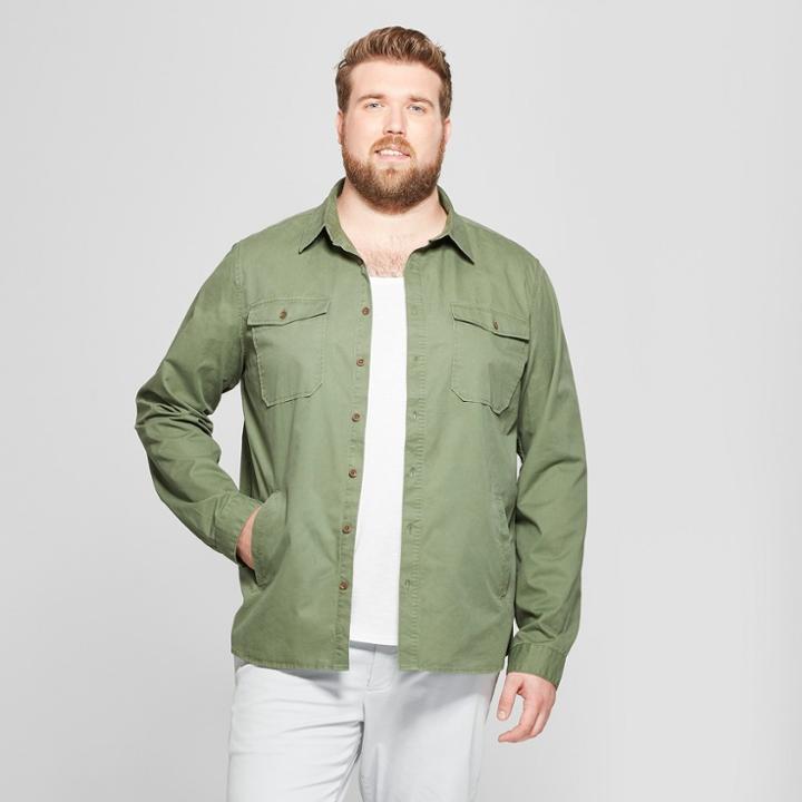 Target Men's Big & Tall Standard Fit Long Sleeve Fashion Jacket - Goodfellow & Co Orchid