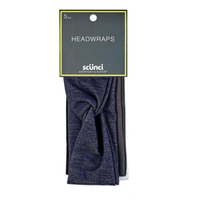 Scünci Scunci 2.5 Twist And Solid Interlock Headwraps - 5pk,