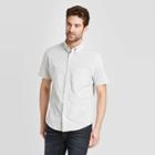 Men's Standard Fit Short Sleeve Button-down Shirt - Goodfellow & Co Gray S, Men's,