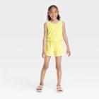 Girls' Sleeveless Romper - Cat & Jack Yellow