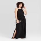 Target Women's Plus Size Sleeveless Square Neck Maxi Dress - Universal Thread Black