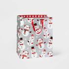 Jumbo Snowman Gift Bag Red White & Silver - Wondershop