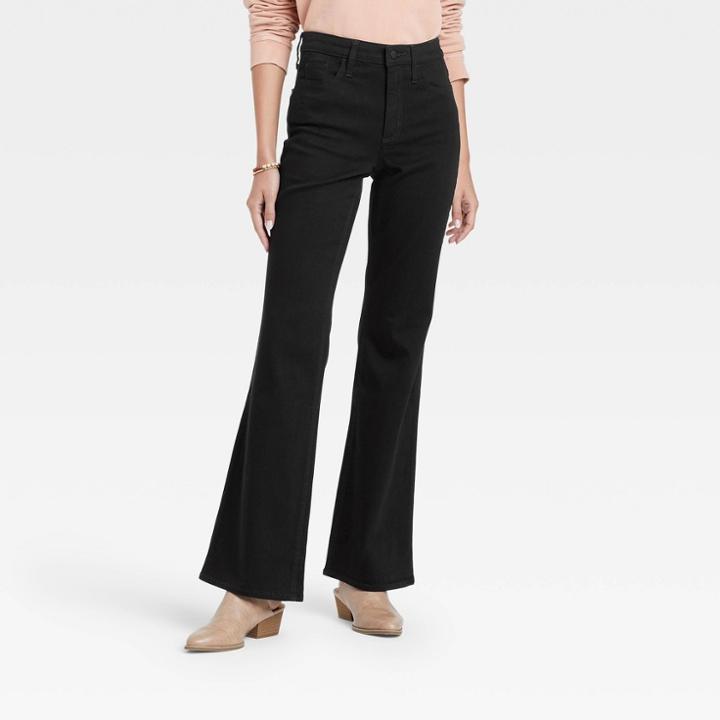 Women's High-rise Flare Jeans - Universal Thread Black