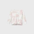 Grayson Mini Toddler Girls' Tie-dye Tie-bottom Sweatshirt - Pink