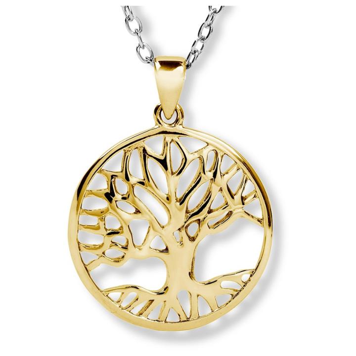 Elya Goldplated Stainless Steel Tree Of Life Pendant, Girl's, Gold