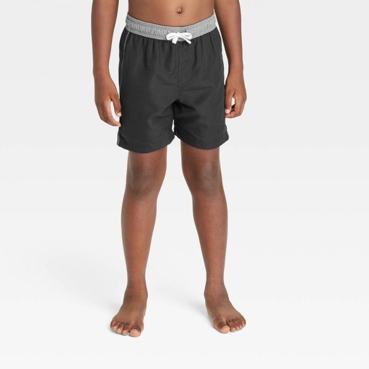 Boys' Solid Swim Shorts - Cat & Jack Black
