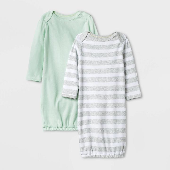 Baby Boys' 2pk Nightgown - Cloud Island Mint Newborn, Blue/green