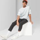 Men's Loose Fit Short Sleeve Oversize Football U-neck T-shirt - Original Use Quill Gray