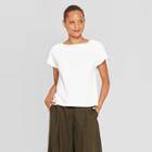 Target Women's Short Sleeve Crewneck Seamed T-shirt - Prologue White