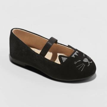 Toddler Girls' Macey American Girl Ballet Flats - Cat & Jack Black