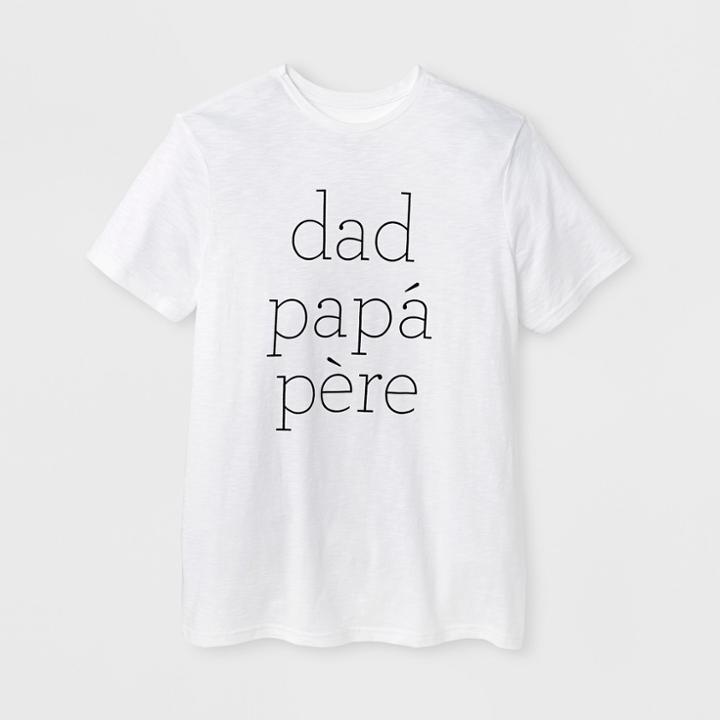 Shinsung Tongsang Men's Short Sleeve Papa Graphic T-shirt - White