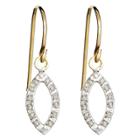 Target Drop Sterling Silver Earrings With Diamond Accents Yellow