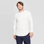 Men's Big & Tall Regular Fit Long Sleeve Jersey Henley Shirt - Goodfellow & Co White