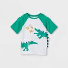 Toddler Boys' Alligator Print Short Sleeve Rash Guard - Cat & Jack Green