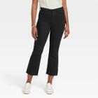 Women's High-rise Bootcut Cropped Jeans - Universal Thread Black Wash