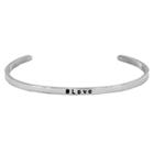 West Coast Jewelry Stainless Steel Stackable 'love' Cuff Bangle Bracelet,