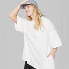 Target Women's Plus Size Oversized Short Sleeve Crewneck T-shirt - Wild Fable Almond Cream 2x/3x, Size: