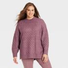 Women's Plus Size Mock Turtleneck Pullover Sweater - A New Day