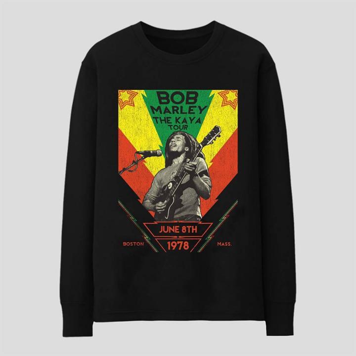 Men's Bob Marley Pullover Graphic Sweatshirt - Black