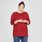 Maternity Plus Size Snap Shoulder Sweatshirt - Isabel Maternity By Ingrid & Isabel Red 3x, Infant Girl's