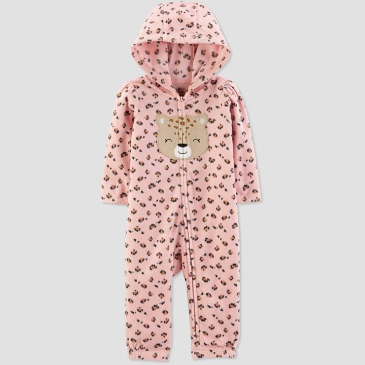 Baby Girls' Animal Print Romper - Just One You Made By Carter's Pink Newborn, Girl's