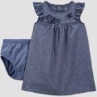 Baby Girls' Butterfly Chambray Dress - Just One You Made By Carter's Blue
