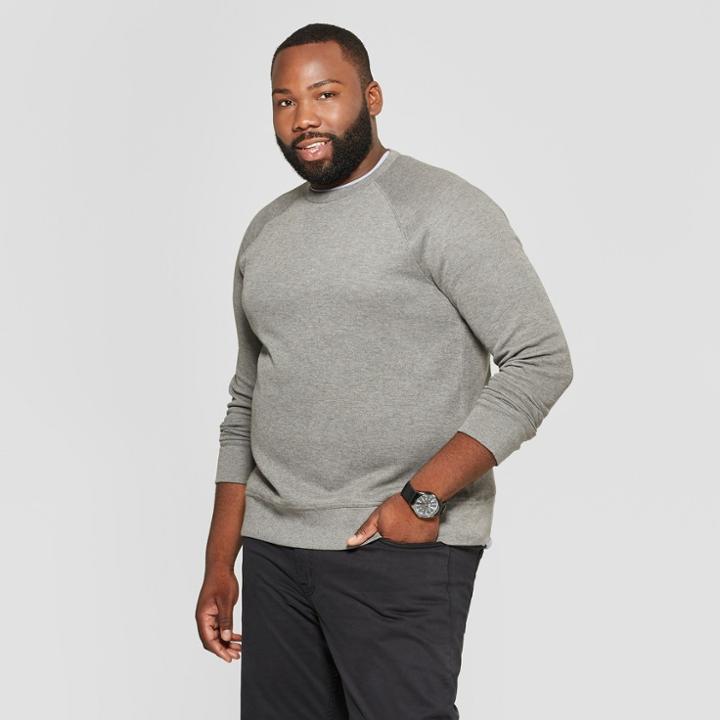 Men's Big & Tall Regular Fit Long Sleeve Waffle Thermal T-shirt - Goodfellow & Co Gray