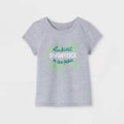 Toddler Girls' 'luckiest Shamrock' Short Sleeve Graphic T-shirt - Cat & Jack Gray