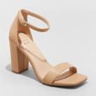 Women's Ema Square Toe Heels - A New Day Taupe
