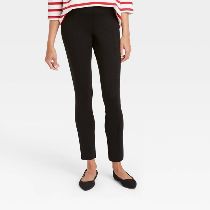 The Nines By Hatch Maternity Skinny Ponte Pull-on Pants Black