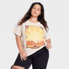 Golden Hour Women's Golden Sunrise Plus Size Boyfriend Short Sleeve Graphic T-shirt - Tan