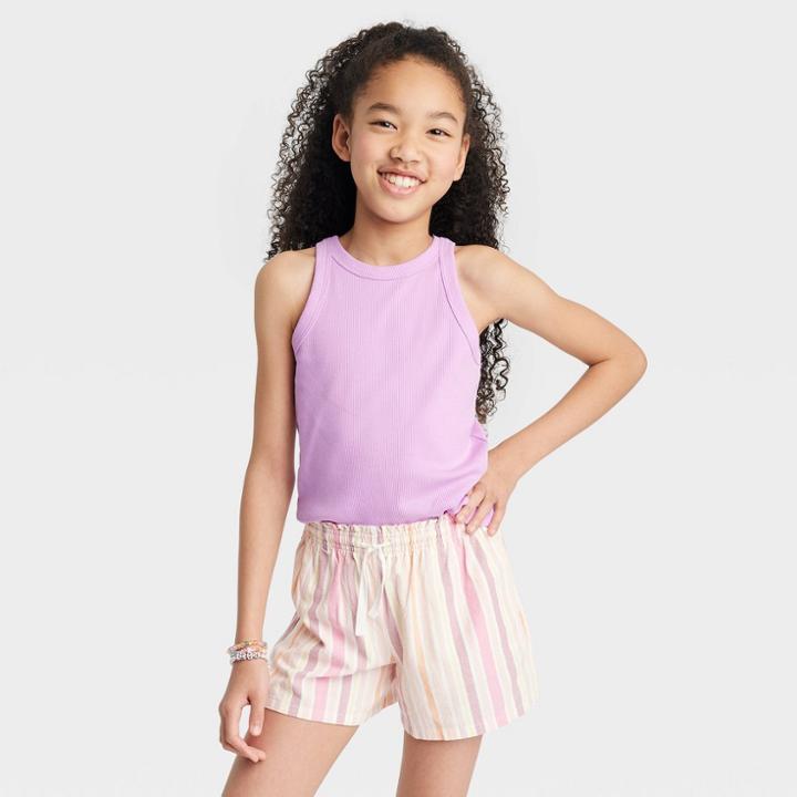 Girls' Ribbed Tank Top - Cat & Jack Violet